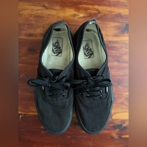 Vans Black Canvas Low-Top Sneakers